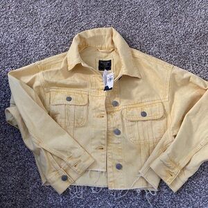 Abercrombie & Fitch Light Yellow Denim Jacket